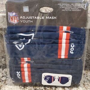 NFL Facemask Youth Size New England Patriots one set of 2 masks